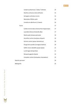 2 
F a u n a  y  F l o r a  d e  P u e r t o  R e a l  
Juniperus phoenicea l. Subsp. Turbinata 
 
14 
Dianthus antic