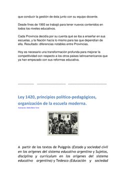 Características de la Ley 1420 de Educación | PDF | Educación primaria ...