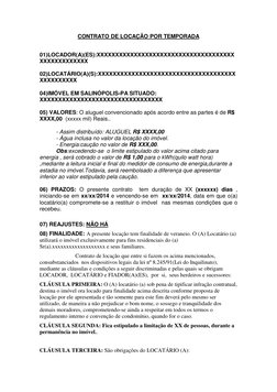 CONTRATO DE LOCAÇÃO POR TEMPORADA  
 
01)LOCADOR(A)(ES):XXXXXXXXXXXXXXXXXXXXXXXXXXXXXXXXXXXXX
XXXXXXXXXXXXX             
 
02