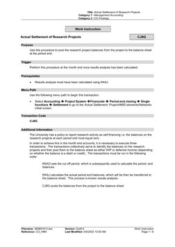 SAP Actual Settlement Process Guide | PDF | Debits And Credits | Software