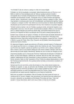 “mo foribalẹ” O ato de colocar a cabeça no chão em nossa religião 
Foribalẹ é um ato de saudação e veneração, dada diretament