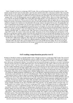 Grade 12 Reading Comprehension Test | PDF | Test (Assessment) | Reading ...