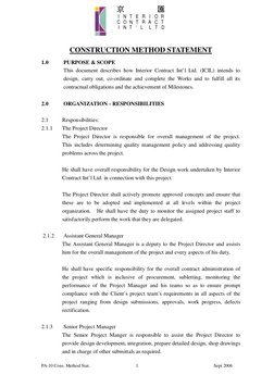 京         匯 
I  N  T  E  R  I  O  R 
C  O  N  T  R  A  C  T 
I  N  T  ‘  L  L  T  D 
 
PA-10 Cons. Method Stat.  
1 
Sept 200