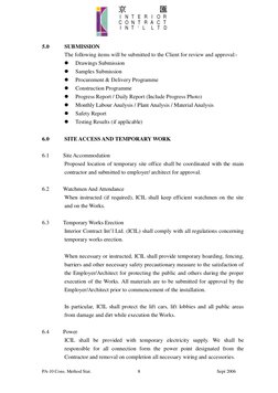 京         匯 
I  N  T  E  R  I  O  R 
C  O  N  T  R  A  C  T 
I  N  T  ‘  L  L  T  D 
 
PA-10 Cons. Method Stat.  
8 
Sept 200