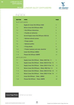 Airmaster Slot Diffuser | PDF | Duct (Flow) | Applied And ...