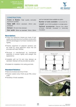 Airmaster Slot Diffuser | PDF | Duct (Flow) | Applied And ...