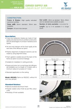 Airmaster Slot Diffuser | PDF | Duct (Flow) | Applied And ...
