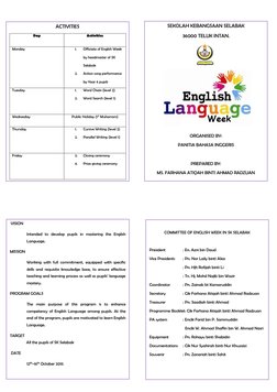 Buku Program English Week | PDF | Human Communication | Cognitive Science