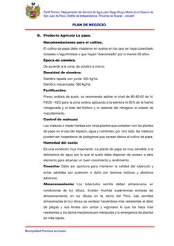 Perfil Técnico “Mejoramiento del Servicio de Agua para Riego Shuyu Monte en el Caserío de 
San Juan de Pisco, Distrito de Ind