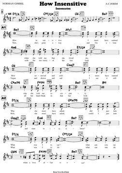 NORMAN GIMBEL
How Insensitive
Insensatez
A.C.JOBIM
































