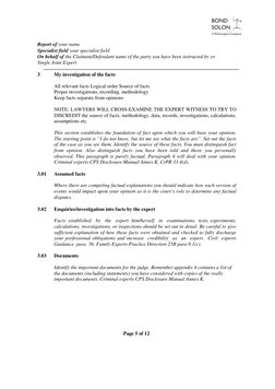 Expert Witness Report Template Guide | PDF | Expert Witness | Opinion