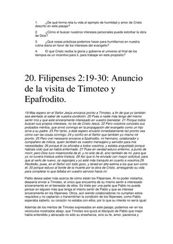 1. 
¿De qué forma reta tu vida el ejemplo de humildad y amor de Cristo 
descrito en este pasaje? 
2. 
¿Cómo el buscar nuestro