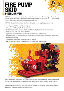 SFFECO Fire Pump Systems Overview | PDF | Pump | Engines