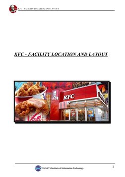 Kfc Process Layout KFC - Facility Location and Layout (Operation Management Project ...