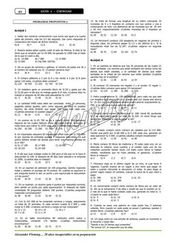 Alexander Fleming… 20 años insuperables en tu preparación 
 
GUÍA  1  -  CIENCIAS 
92 
PROBLEMAS PROPUESTOS 3