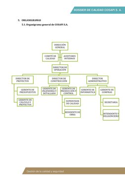 DOSSIER DE CALIDAD COSAPI S. A. 
 
 
 
 Gestión de la calidad y seguridad