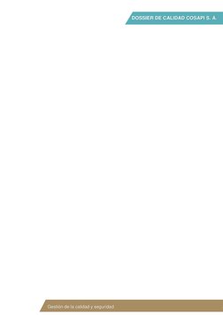 DOSSIER DE CALIDAD COSAPI S. A. 
 
 
 
 Gestión de la calidad y seguridad