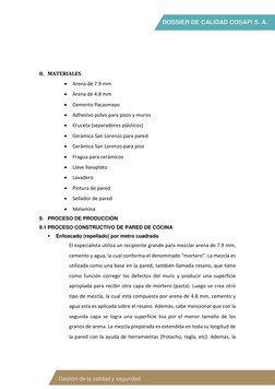 DOSSIER DE CALIDAD COSAPI S. A. 
 
 
 
 Gestión de la calidad y seguridad