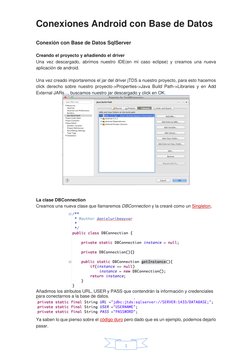 Conexión Android a Base de Datos SQL | PDF | Java (lenguaje de ...