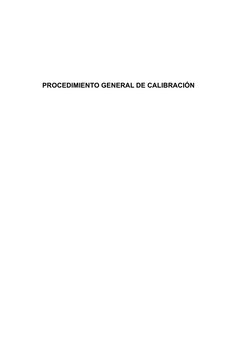 PROCEDIMIENTO GENERAL DE CALIBRACIÓN
