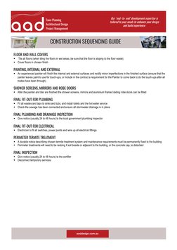 CONSTRUCTION SEQUENCING GUIDE 
SYDNEY  
26 Carinya Avenue  
Brighton-Le-Sands, NSW  
 (02) 9599 6912 
Town Planning 
Arch