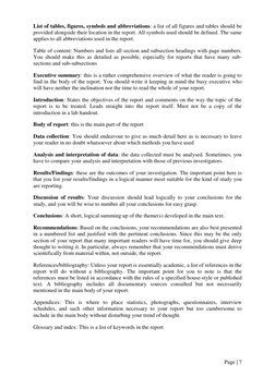 Page | 7  
 
List of tables, figures, symbols and abbreviations: a list of all figures and tables should be 
provided alongsi