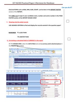 IGCSE ICT Paper 2 Database Revision | PDF | Databases | Information ...