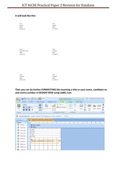 IGCSE ICT Paper 2 Database Revision | PDF | Databases | Information ...