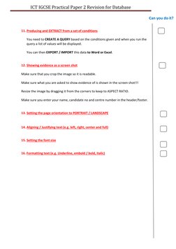 IGCSE ICT Paper 2 Database Revision | PDF | Databases | Information ...