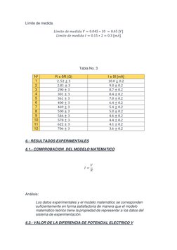 Límite de medida  
 
𝐿𝑖𝑚𝑖𝑡𝑒 𝑑𝑒 𝑚𝑒𝑑𝑖𝑑𝑎 𝑉= 0.045 ∗10 = 0.45 [𝑉] 
𝐿𝑖𝑚𝑖𝑡𝑒 𝑑𝑒 𝑚𝑒𝑑𝑖𝑑𝑎 𝐼= 0.15 ∗2 = 0