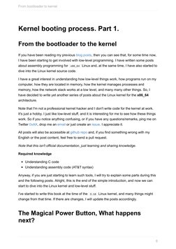 Kernel booting process. Part 1.
From the bootloader to the kernel
If you have been reading my previous blog posts (https://0x