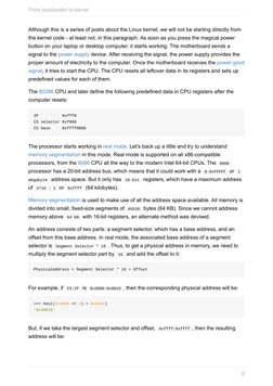 Although this is a series of posts about the Linux kernel, we will not be starting directly from
the kernel code - at least n