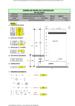 “APLICACIÓN DE MEMORIAS DE CALCULO COMPUTARIZADAS PARA  EXTRUCTRAS DE INGENIERIA CIVIL”
UNIVERSIDAD CATOLICA “LOS ANGELES DE