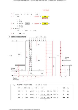 “APLICACIÓN DE MEMORIAS DE CALCULO COMPUTARIZADAS PARA  EXTRUCTRAS DE INGENIERIA CIVIL”
UNIVERSIDAD CATOLICA “LOS ANGELES DE