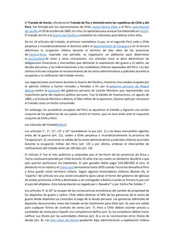 El Tratado de Ancón, oficialmente Tratado de Paz y Amistad entre las repúblicas de Chile y del 
Perú, fue firmado por los rep