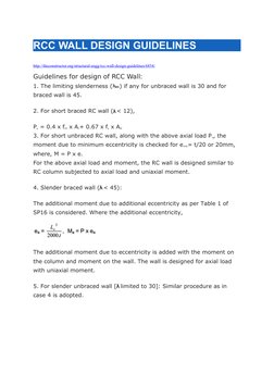 RCC Wall Design Guidelines Overview | PDF | Building Engineering ...