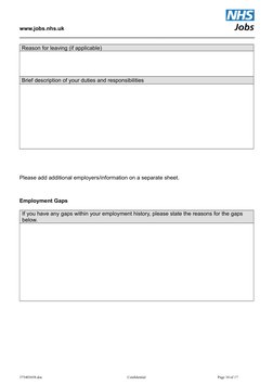 www.jobs.nhs.uk
_____________________________________________________________________________
 Reason for leaving (if applica