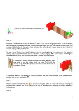 Click the blue dot to return to an isometric view.
Step 6
Not all of a model's features can be displayed at the same time in