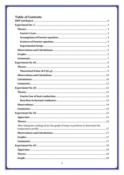 HMT Lab Report on Heat Transfer Experiments | PDF | Thermal Conduction ...
