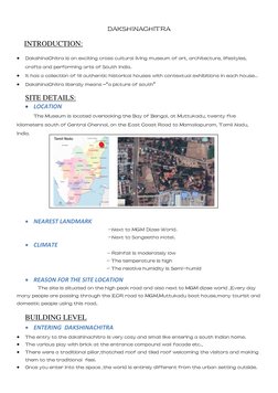 DAKSHINACHITRA 
    INTRODUCTION: 
 DakshinaChitra is an exciting cross cultural living museum of art, architecture, lif