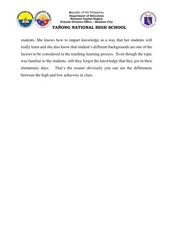 Republic of the Philippines 
Department of Education 
National Capital Region 
Schools Division Office – Malabon City