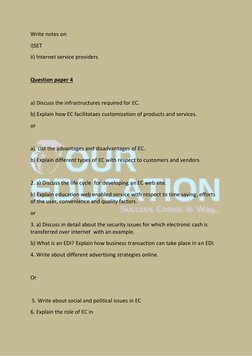 E-Commerce Exam Questions and Answers | PDF | E Commerce | Electronic ...
