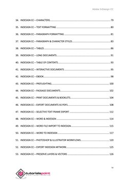 Adobe InDesign CC 
 
iv 
 
34. INDESIGN CC ─ CHARACTERS .....................................................................