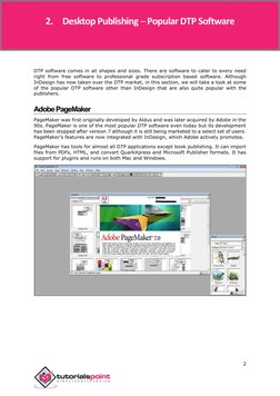 Adobe InDesign CC 
 
2 
 
DTP software comes in all shapes and sizes. There are software to cater to every need 
right from f