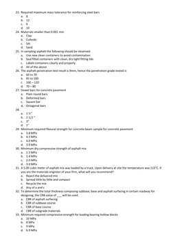 Materials Engineer Exam Review Guide | PDF | Concrete | Soil