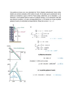 Una pelota se lanza con una velocidad de 10m/s dirigida verticalmente hacia arriba 
desde una ventana ubicada a 20m sobre e
