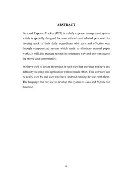 Personal Expense Tracker Project Report | PDF | Use Case | Password