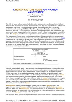 Human Factors in Aviation Maintenance Guide | PDF | Lighting | Human ...
