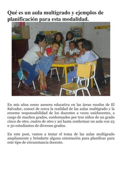 Qué es un aula multigrado y ejemplos de 
planificación para esta modalidad.  (https://1.bp.blogspot.com/-vljfDJO_hJU/V7nQY3fQ