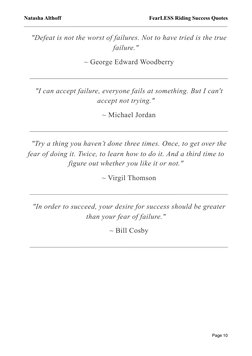 "Defeat is not the worst of failures. Not to have tried is the true 
failure."
~ George Edward Woodberry
"I can accept failur